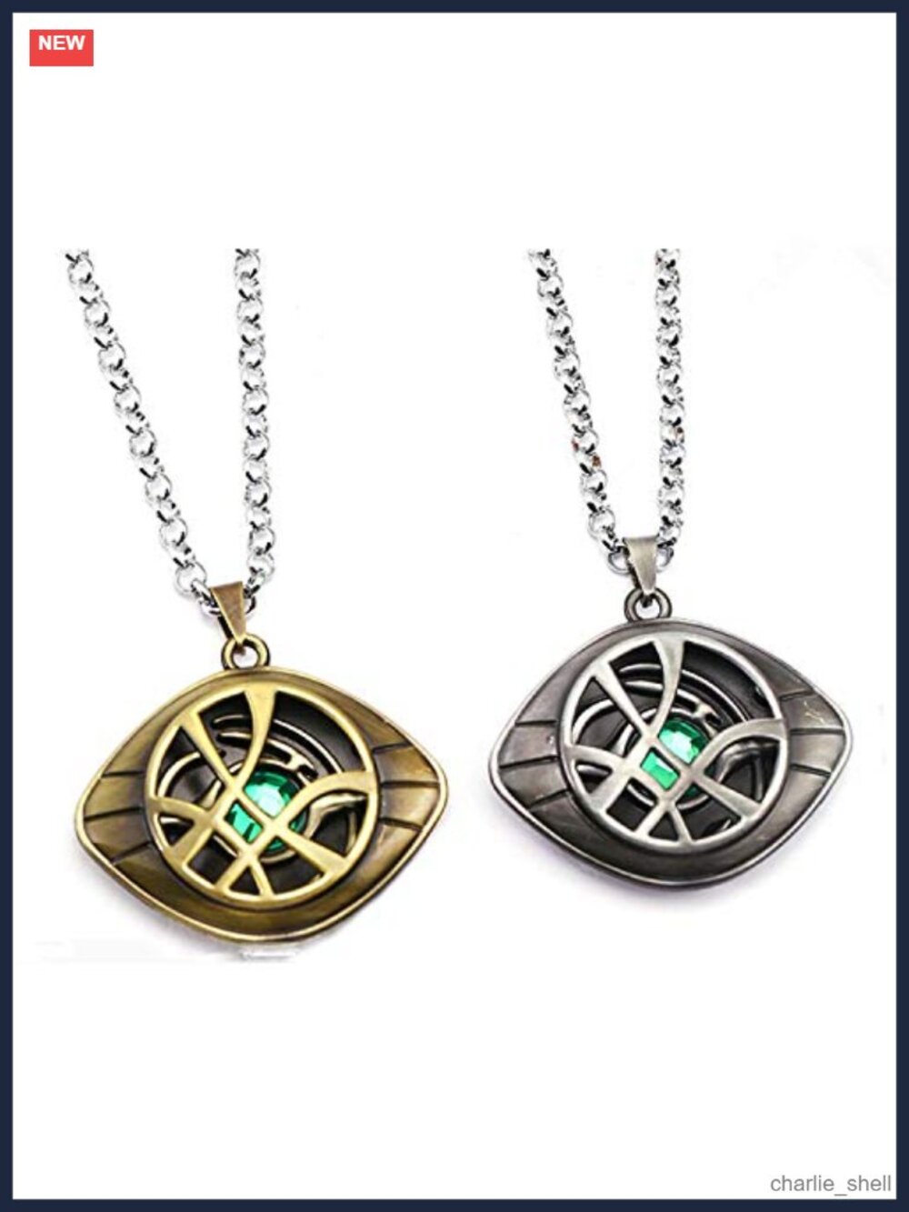 2 Piece Dr Strange Necklace Set Zinc Alloy Pendant Costume Prop